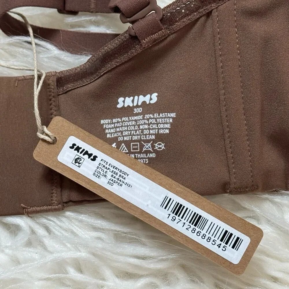 Skims Fits Everybody Strapless Bra Jasper Size 30D - Picture 7 of 7